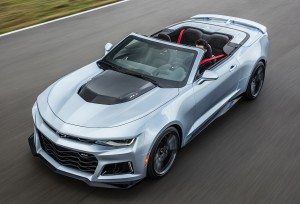 The 2017 Camaro ZL1 is poised to challenge the most advanced performance cars in the world in any measure – with unprecedented levels of technology, refinement, track capability and straight-line acceleration. From the fully automatic soft top that seamlessly disappears beneath the hard tonneau cover, to modular underbody bracing to allow the same sharp, nimble handling as the coupe, the Camaro ZL1 Convertible is a high-tech masterpiece. The fully automatic top can be raised or lowered with a single button while driving up to 30 mph, or lowered remotely with the keyfob.