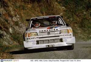 032 - WRC 1985. Corse. Saby/Fauchille. Peugeot 205 Turbo 16. 2me