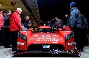 The new Nissan GT-R LM NISMO testing in preparation for its 2015 FIA World Endurance Championship and Le Mans 24 Hours debut.