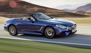 Mercedes-Benz SL 500. Brillantblau mit AMG Line