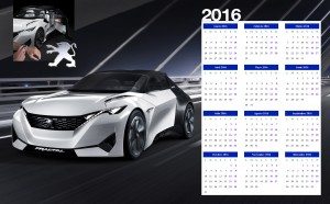 Calendario 2016 Peugeot Fractal