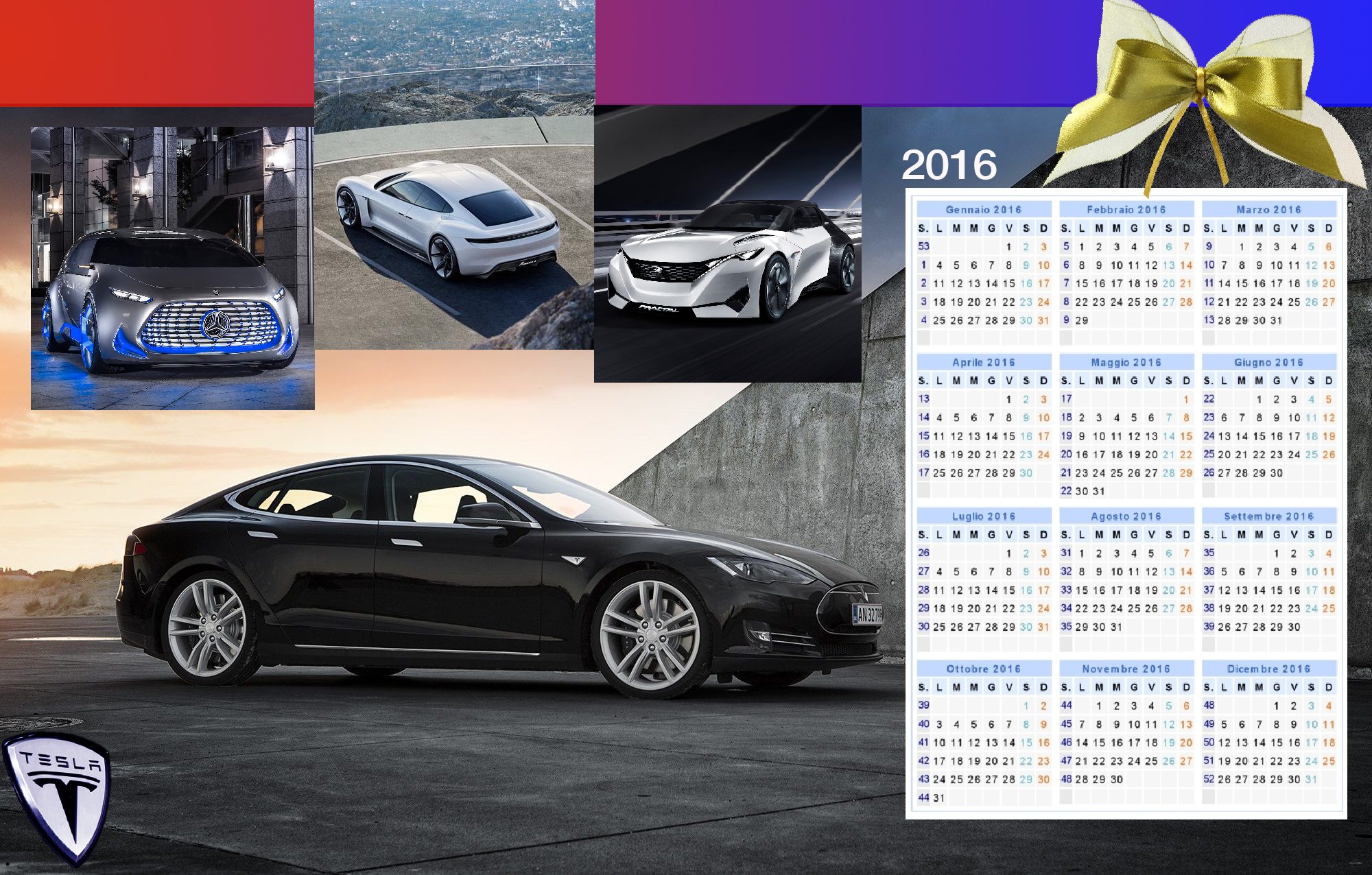 Calendario 2016 Tesla Model 3