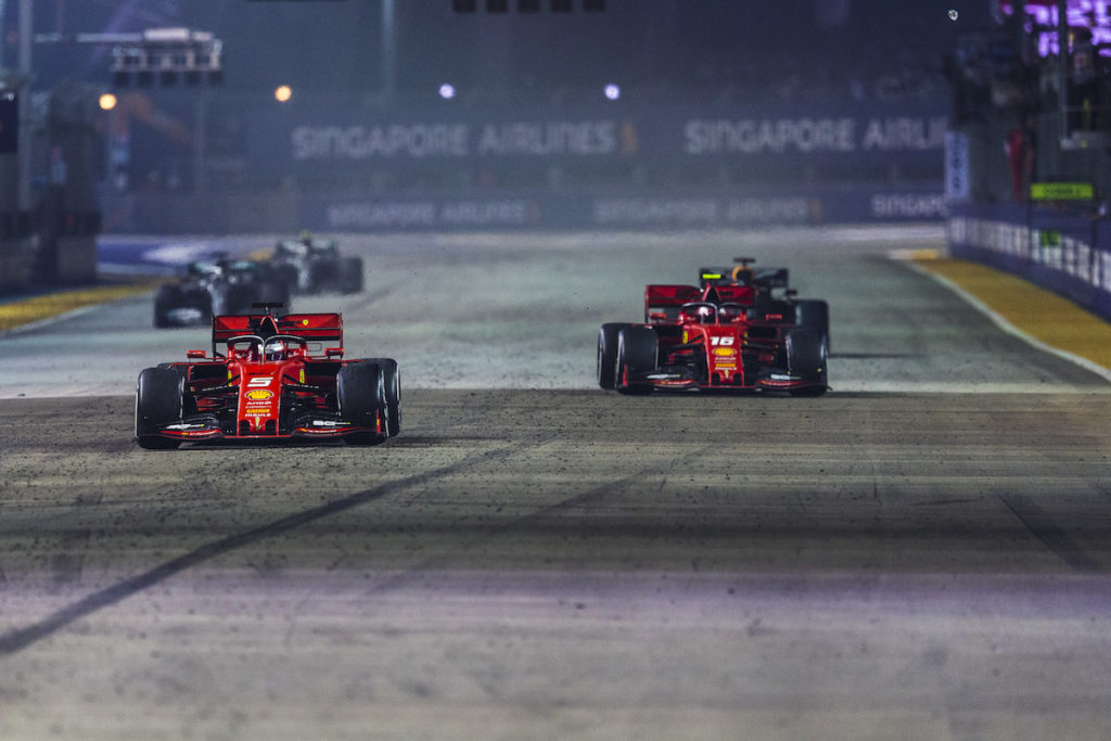 Vettel e Leclerc, GP Singapore