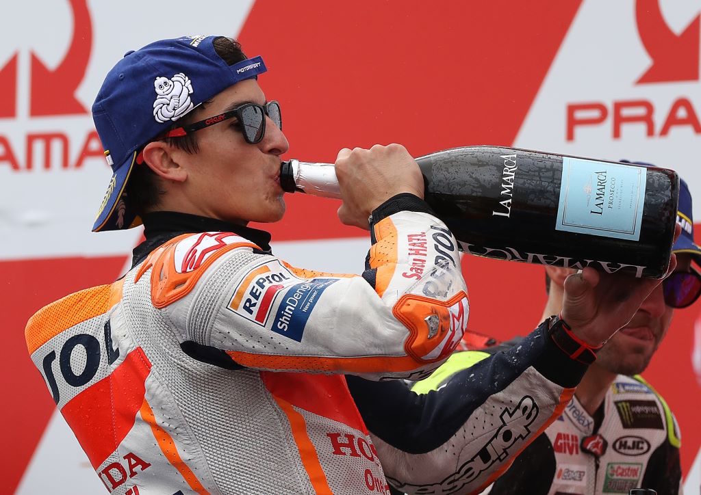 Champagne per Marc Marquez, MotoGP Australia 2019