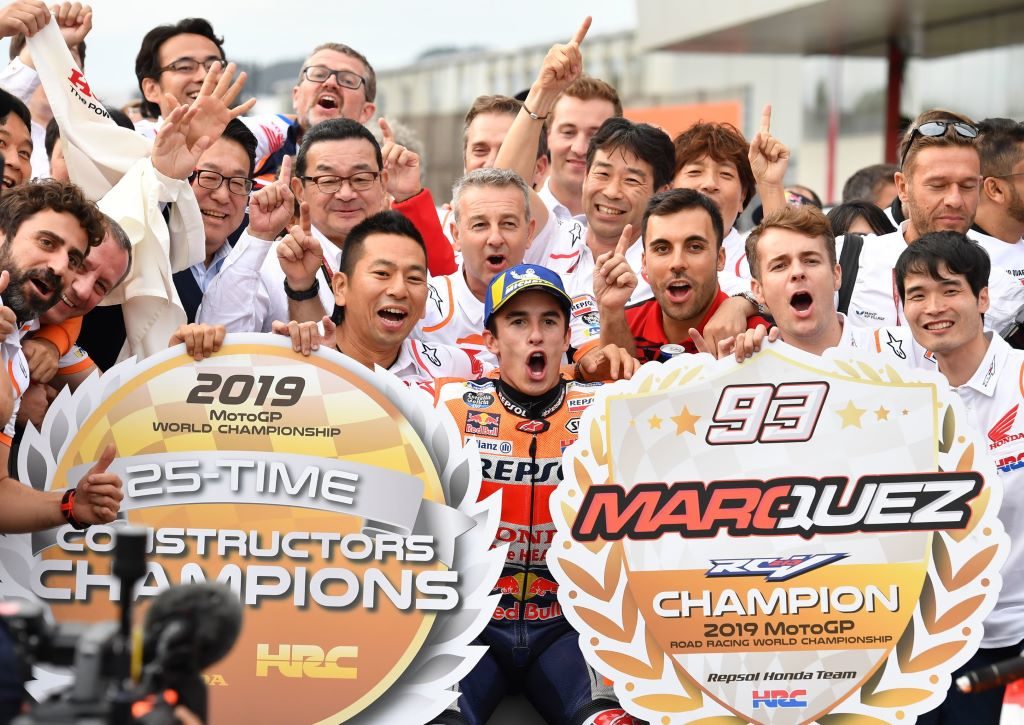 Festa di Honda e di Marquez per vittoria Mondiale 2019