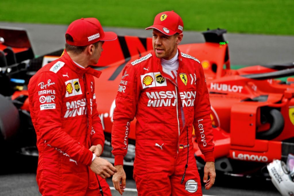 Leclerc e Vettel a colloquio, GP Messico 2019