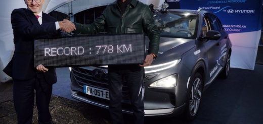 778 Km percorsi con un pieno di idrogeno, Hyundai Nexo, Bertrand Piccard, Francia