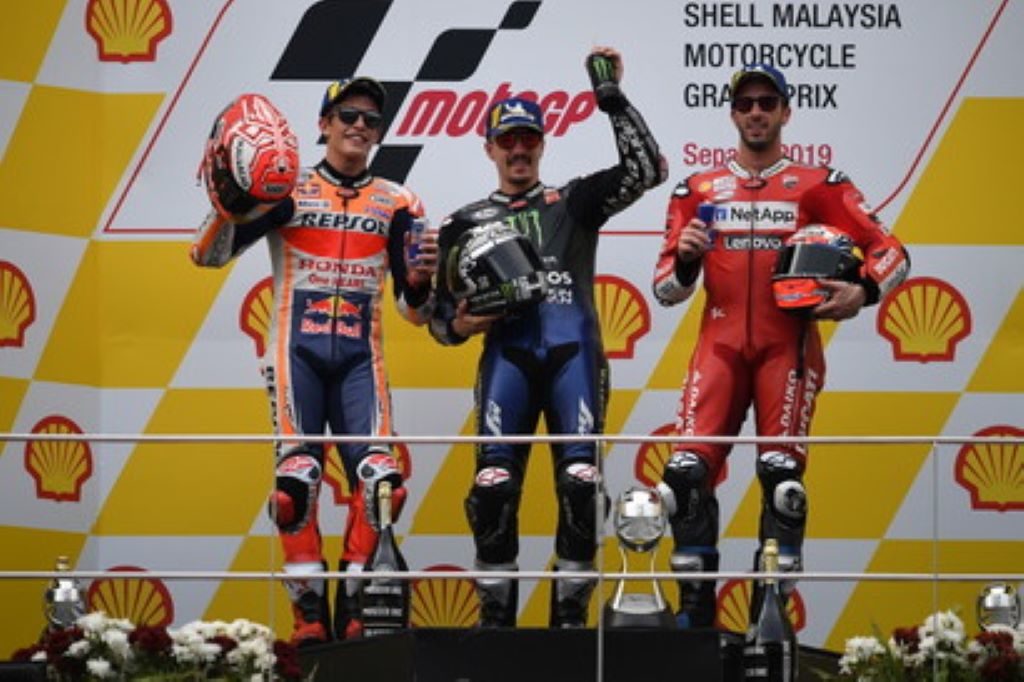 Podio Sepang, MotoGP Malesia 2019