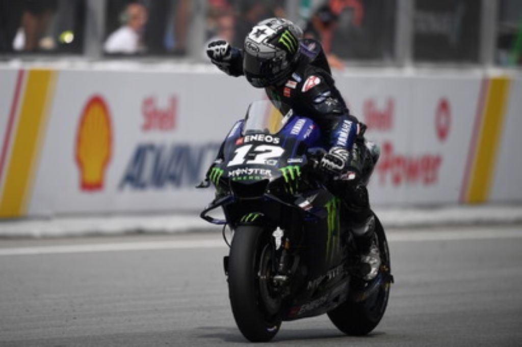 Maverick Vinales, Yamaha, pugno al cielo, MotoGP Malesia 2019