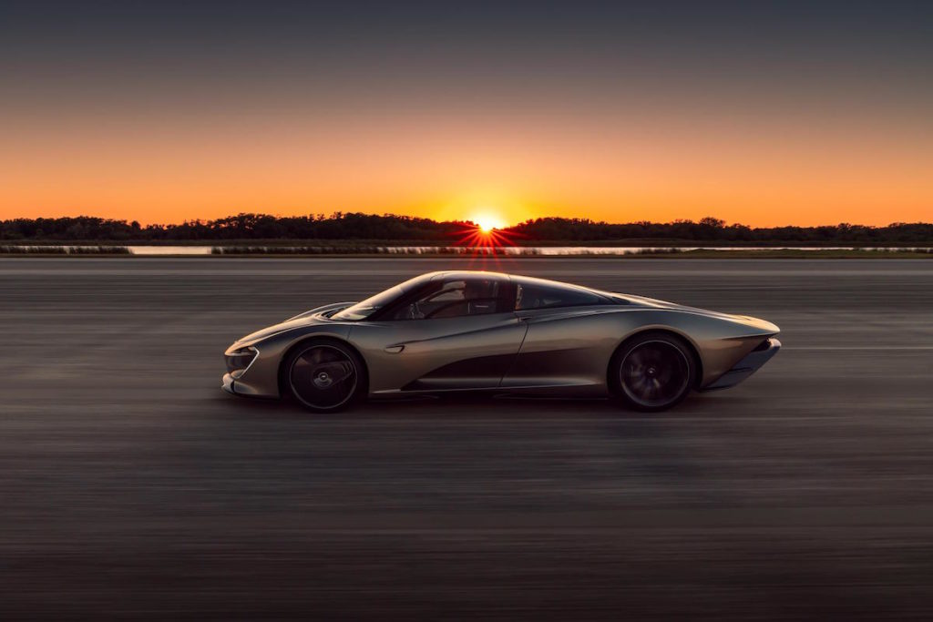 McLaren Speedtail in Kennedy Space Center high-speed test, Florida, USA, 403 Km/h, 250 mph, Johnny Bohmer Proving Grounds