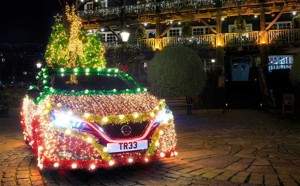 Nissan Leaf Tree: luci di festa… generate in frenata