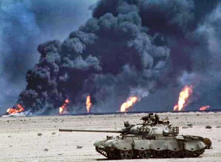 Pozzi di petrolio incendiati, Iraq jan 2020