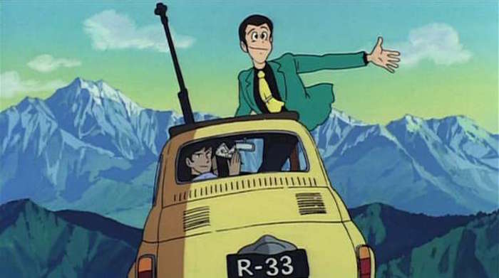Lupin e Fiat 500 gialla