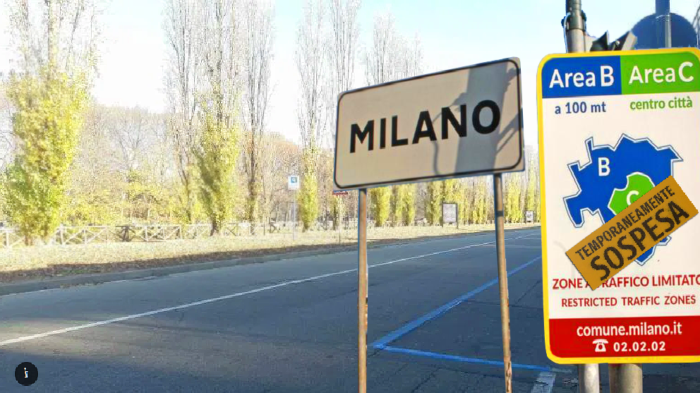 Milano: area B e C sospese. I parcheggi sono gratis