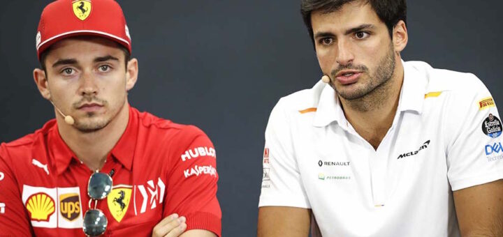 Charles Leclerc e Carlos Sainz, intervista in occasione dell'accordo del pilota spagnolo Sainz Jr. con la Scuderia Ferrari Mission Winnow - il contratto partira con la stagione di Formula 1 2021
