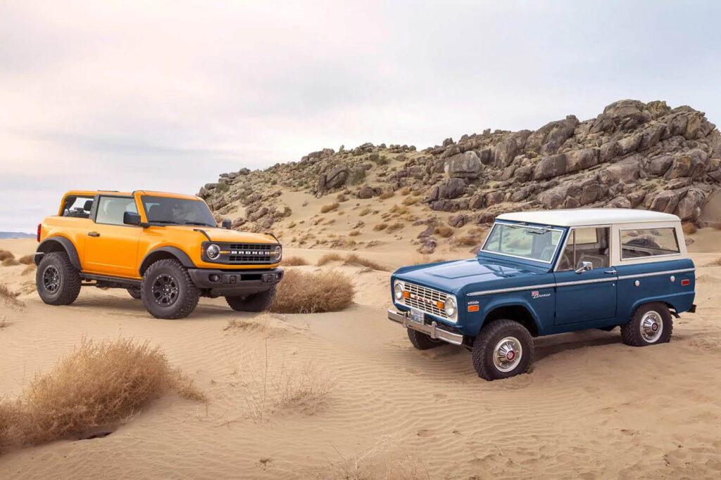 Predecessore e nuovo modello Ford Bronco