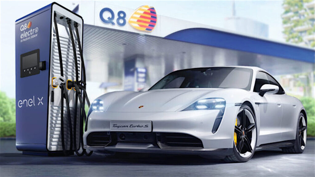 Porsche Italia, Q8 e Enel X: obiettivo, stazioni di ricarica veloci