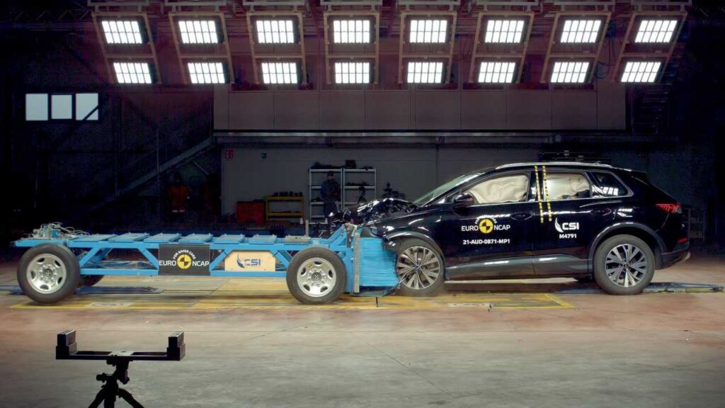 Audi Q4 e-tron nei test Euro NCAP del 2021 ha ottenuto il massimo punteggio