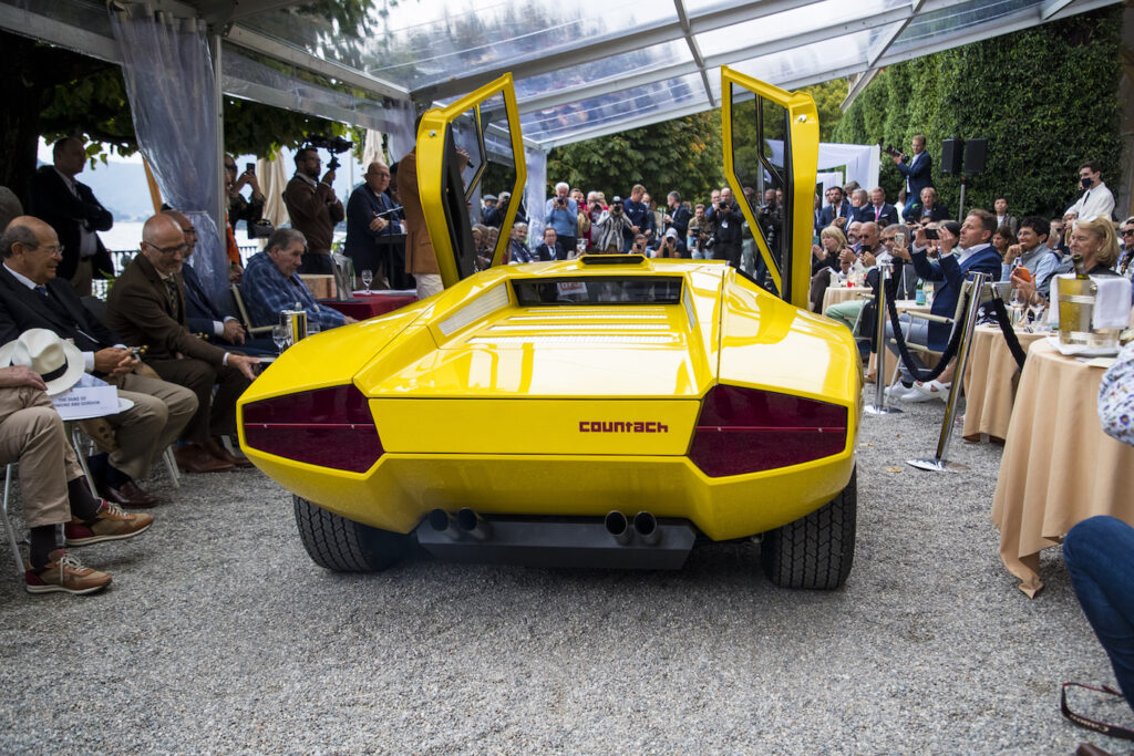 A Villa d'Este la ricostruzione del primo prototipo della Lamborghini Countach portato a termine dal Polo Storico Lamborghini nei mesi scorsi