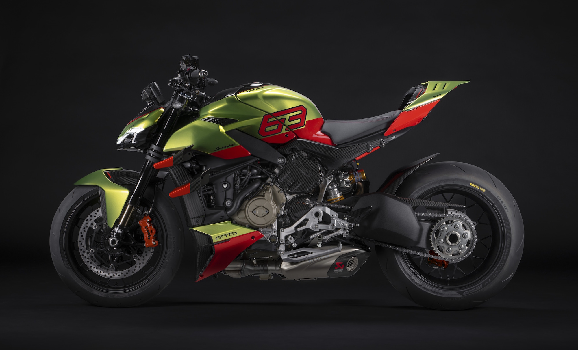 Ducati Streetfighter V4 Lamborghini è realizzata sulla base tecnica della Panigale V4S 2023