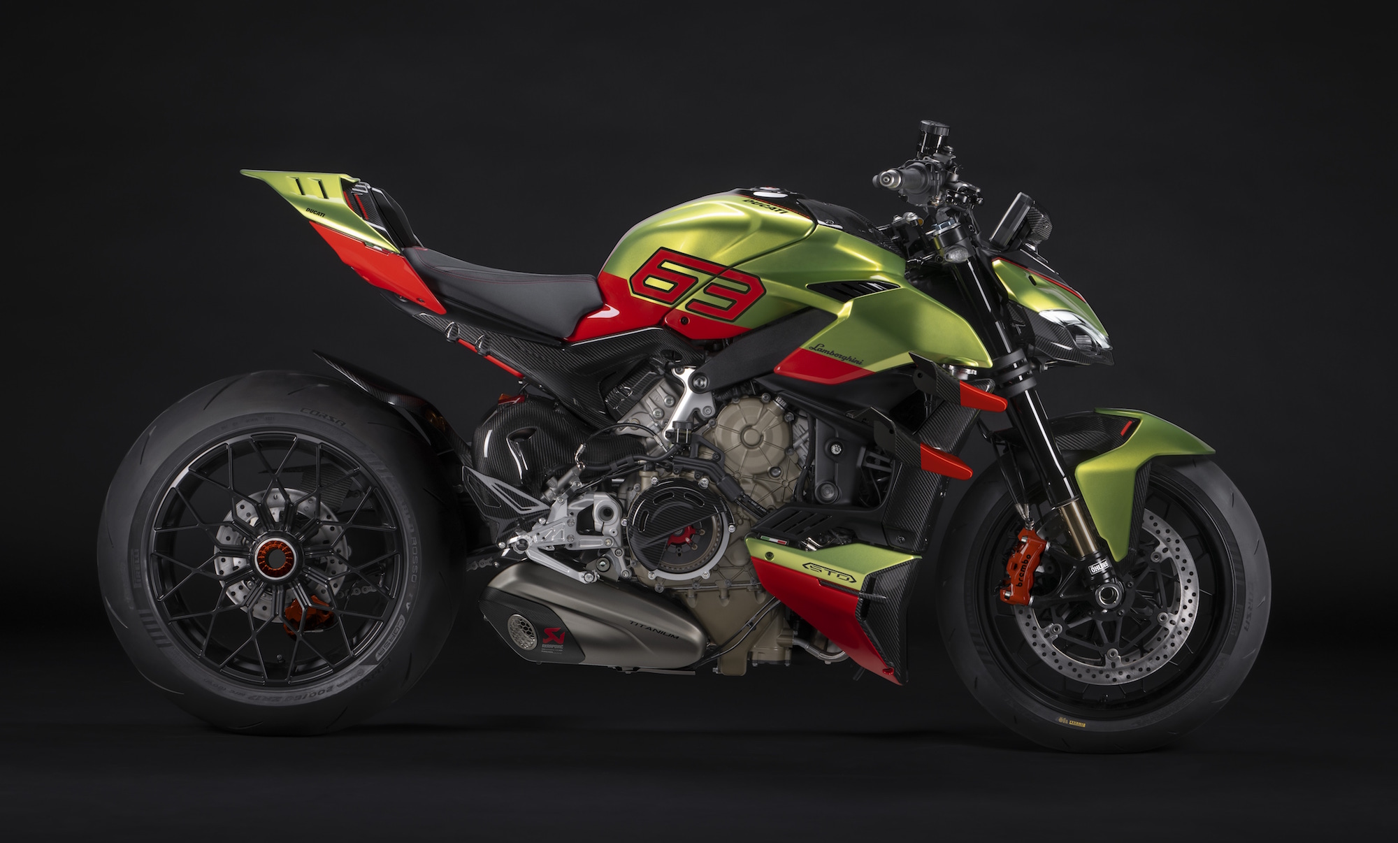 Ducati Streetfighter V4 Lamborghini è realizzata sulla base tecnica della Panigale V4S 2023