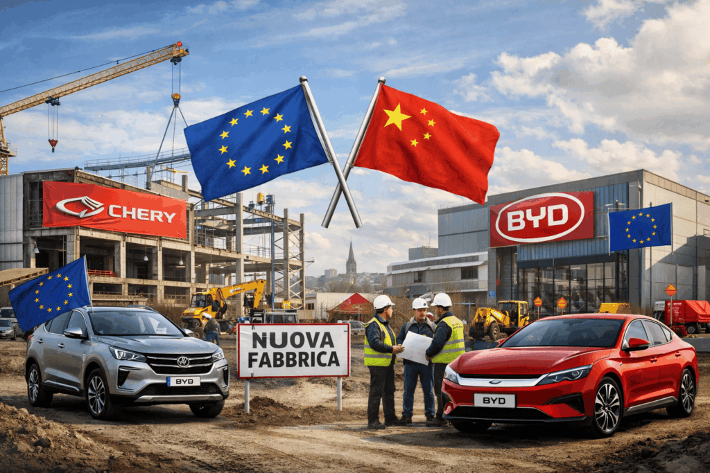 Chery e BYD aprono nuove fabbriche in Europa